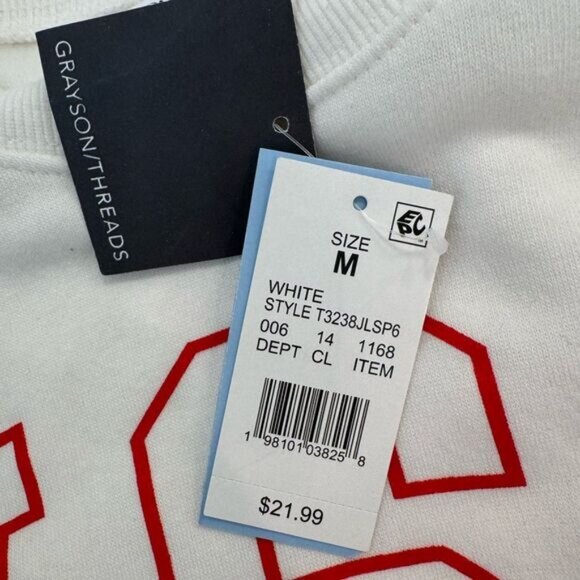 Grayson Threads Red and White Crewneck Sweater - Picture 6 of 7